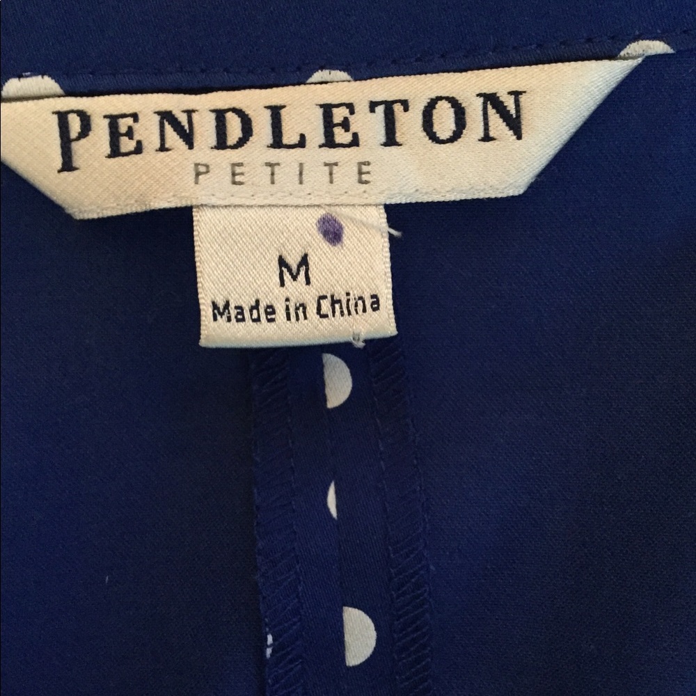 Pendleton Petite Size Medium Blouse Good Cond - image 6